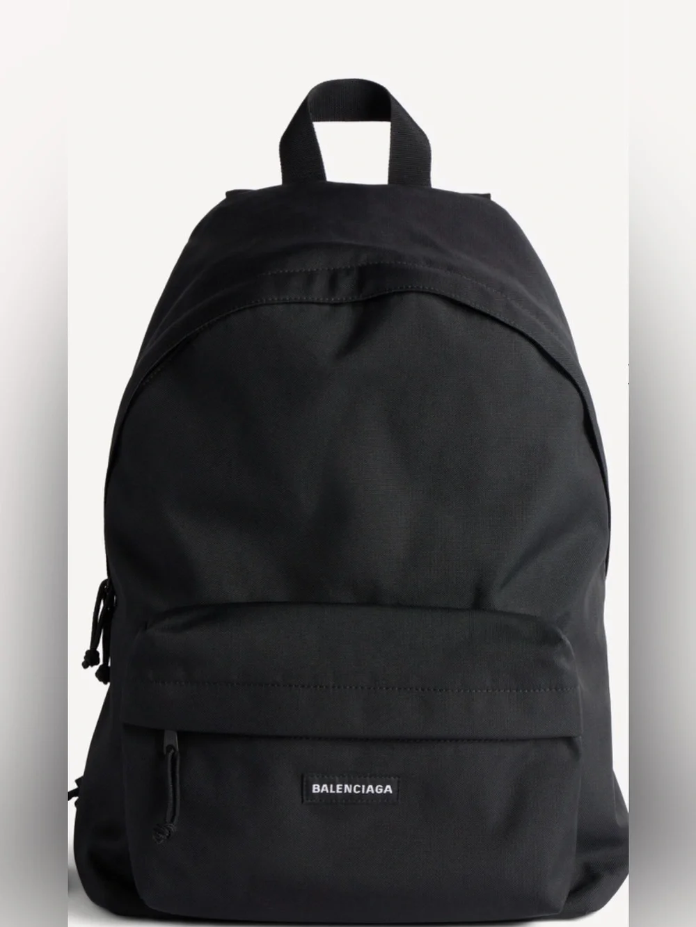 Balenciaga Black Backpack with Front Pocket